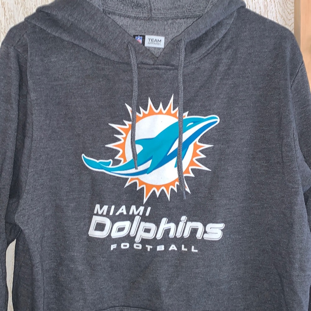 Gray Miami Dolphins hoodie